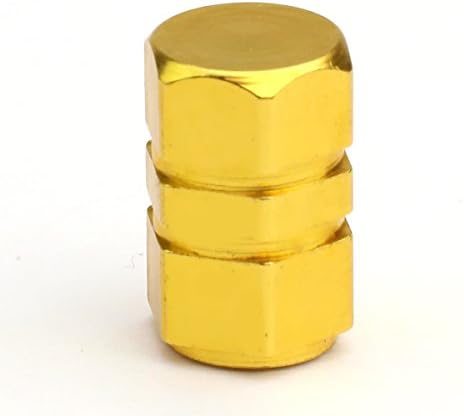 капачката на вентила на гумата със златно покритие от анодиран алуминий с размер на отворите глава 17 мм (опаковка от 4 броя)