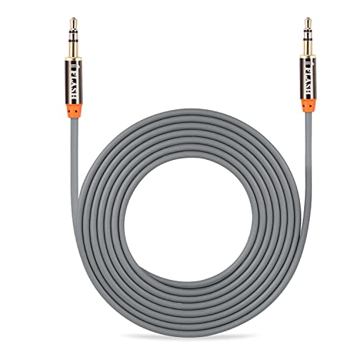 IFLASH [2] Допълнителен аудио кабел 3.5 мм (дължина 3 метра) AUX - златно дизайн, конектор към конектора за iPod, iPhone, iPad, Android