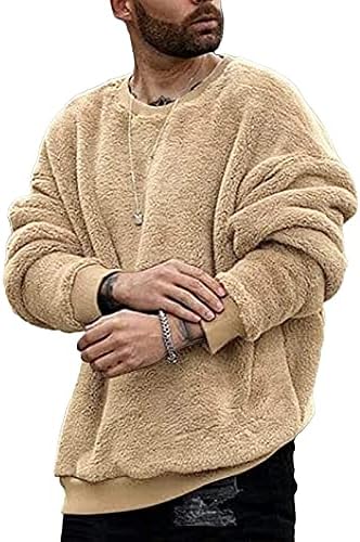 Мъжки флисовые якета WYTong за отдих на открито, палта, пухкав пуловер, hoody с кръгло деколте, спортен джоб отпред, през есента на горно