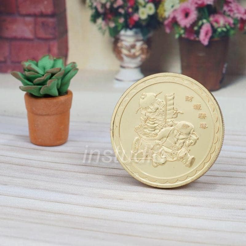 2015 Yiwei Year of the Коза Зодиакальная Възпоменателна Златна Монета Дванадесетия Зодиакални година Кози Колекция от Медали Лъки Гардиън