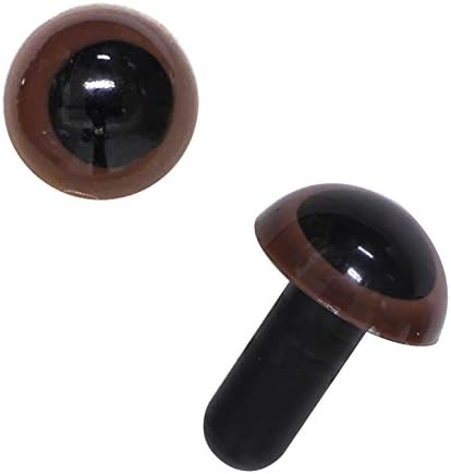 NASKA 7272 Crystal Eye, 0,5 инча (12 мм), Кафяв, Опаковки от 2