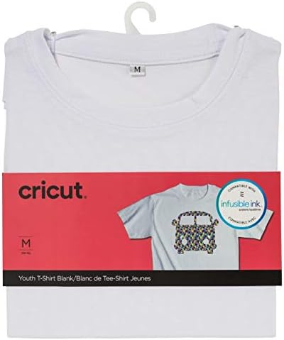 Събиране на младежката тениски Cricut Кръгъл отвор, Мастило, Средна устойчивост, Бял