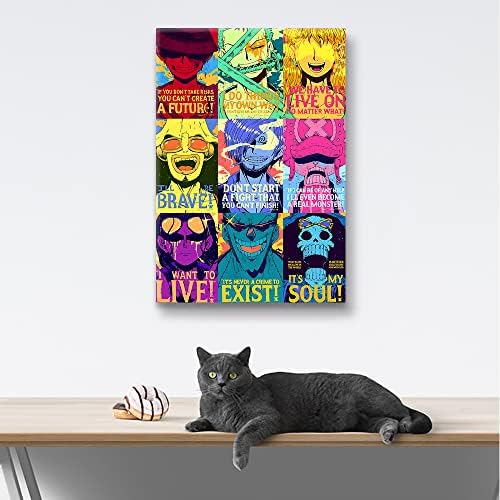 Плакат с аниме Luffy Zoro Нас, Вдъхновяващи Цитати, Плакати, Печат върху Платно, Реколта Естетика, Интериор на Стаята за Дома, Спалня, Всекидневна