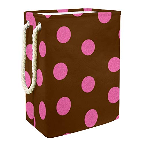 Кошница за съхранение в Кафяво-розово Грах, Водоустойчив Кошница за дрехи-Складное Кофа за съхранение с Дръжки, Кутия-Органайзер
