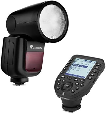 Flashpoint Zoom Li-on X R2 TTL Вградена камера е кръгла светкавица Speedlight за Fujifilm (Godox V1) + безжичен предизвика