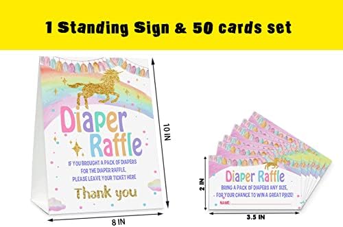Игра комплект за детската душа с розыгрышем памперси (1 Знак + 50 картички, за да се Познае), Акварелни Декорации за детската