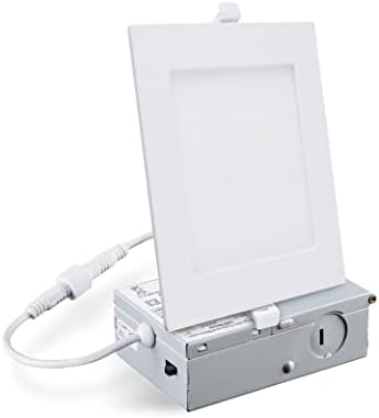 SleekLighting 6-инчов квадратен лампа с мощност 12 W, ултра-5CT, модифицируемый лампа на плосък панел с възможност за избор, с разпределителната