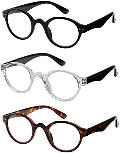 Очила за четене Success Eyewear, 3 Двойки, Извити Пантите, Професионални Ридеры за Мъже и Жени, Модни Очила за четене +2,75
