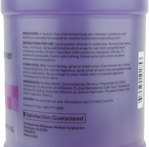 Почистващо средство McKesson Perineal Wash Без изплакване, бутилка за преливане обем 1 литър, № 53-28011 - Средство за измиване на кожата