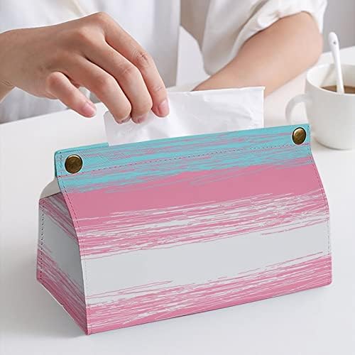 Трансгендерный флаг тъкан капака на кутията с модерна изкуствена кожа кърпички тъкани куб титуляр за баня авто нощ офис