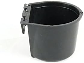 The РОП Shop | (Опаковка от 100 броя) Черни Чаши в клетката 0,5 литър / 8 течни унции за закачане на вода и храна за домашни любимци