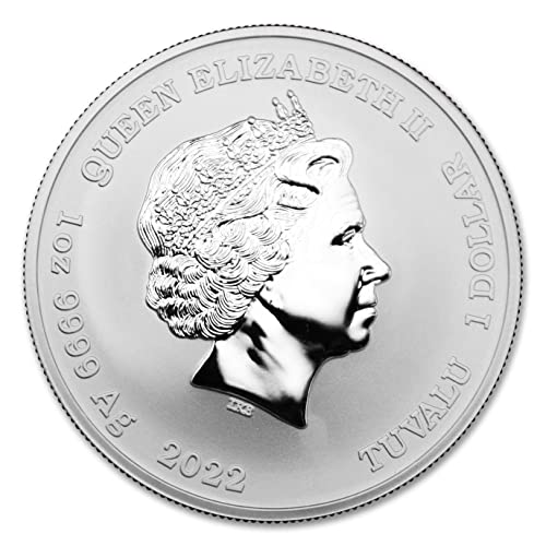 Монети, в кюлчета, без знака на ментата 2022 г., Тувалуанское Изпълнен Сребро 007, Годишнина на Джеймс Бонд 60 години Бонд,
