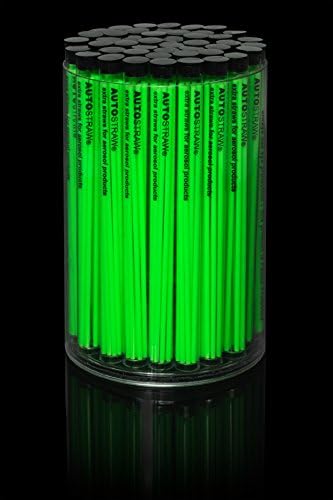 Сменяеми сламки за аерозолни бутилки ShopStraw SS-5B, 5 инча, Неоново зелено, 10 броя