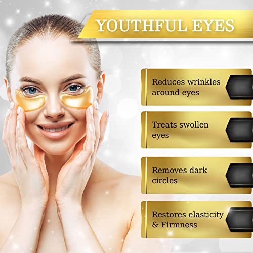 Универсална маска за очи за 24-каратово Злато Eye Mask – 20 двойки Средства за грижа за подути очи и тъмните кръгове Изглеждат по-малко