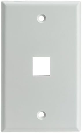 Стенни плоча ACL Keystone с един конектор 1 конектор, Бял, 100 бр.
