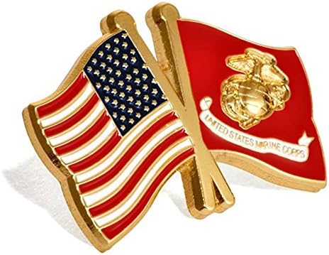Жени за ревери знамена на САЩ и морската пехота на USMC