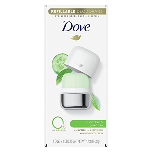 Dove Дезодорант за многократна употреба Starter Kit Дезодорант За Жени С Краставица и Зелен Чай 0% Алуминий 1,13 грама