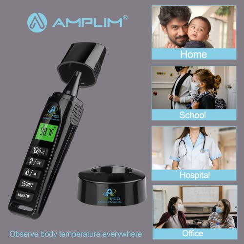 Комплект от 3 теми Amplim W1 AE2 AE3 Безконтактен Безконтактен Инфрачервен Дигитален Термометър за Челото за възрастни и Бебета