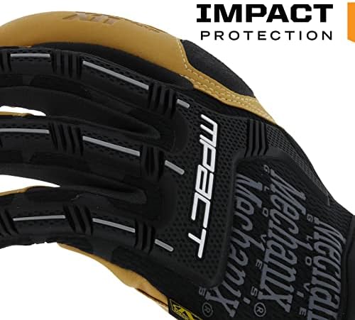 Облекло Mechanix: Работни ръкавици от изкуствена кожа Material4X M-Pact, Защитни Ръкавици със защита срещу удари и усвояването