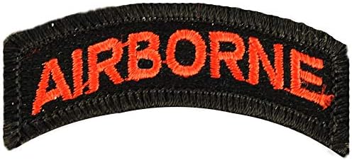 Нашивка A/B-Tab за въздушно-десантни войски на САЩ, черно-червена, с приклеиваемым желязо