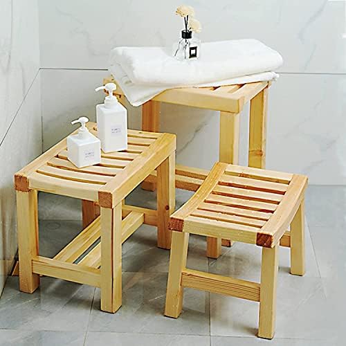 GOODBZ Столове за баня, Пейка за душата, Водоустойчив Дървен стол за баня, Нескользящий Дървен Стол за Баня, за Кухня, Влагостойкое Дървена