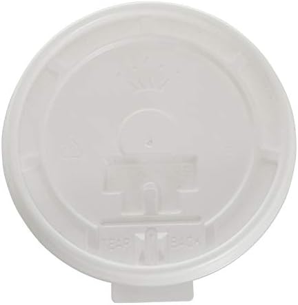 (Брой 50) Бели Плоски капаци за картонени чаши с обем 8 грама и е подходящ за повечето Чаши за топли напитки обем 8 унции, за Еднократна