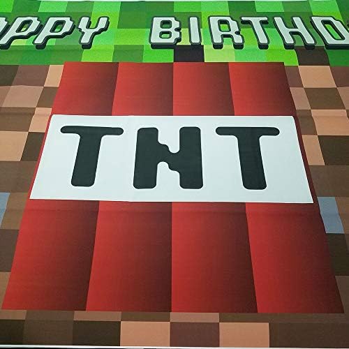 HUAYI 6,5 'x5' на TNT Пиксельный Фон за Тематични партита в чест на рождения Ден, на Фона на Фотобудка, за парти - Устойчив на разтягане