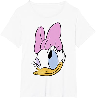 Тениска Disney Daisy Duck С Голямо Лице и Подмигивающим Лък
