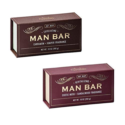 Сапун San Francisco Soap Company Man Bar Унция, Сандалово дърво, хвойна, 10 унции (SFS-EMS3670-CJB2520)