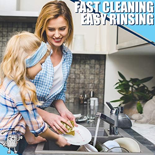 Комплект кухненски гъби за почистване на SPONGENATOR включва в себе си мощен 6, не царапающихся почистващи средства с множество