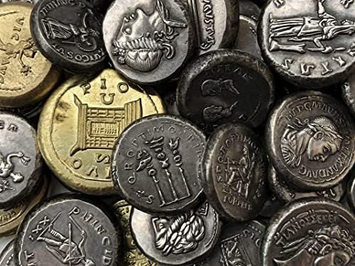 Римски Монети Месинг Със Сребърно Покритие Старинни Занаяти Чуждестранни Възпоменателни Монети Неправилен Размер Тип На 25