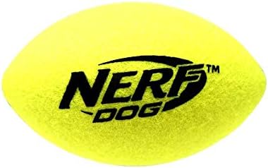 Гумена играчка за кучета Nerf Dog Футболна топка с интерактивна пищалкой, Лек, издръжлив и водоустойчив, Диаметър 5 сантиметра