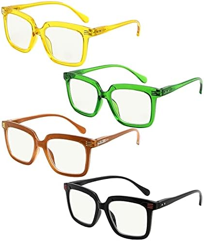 Eyekepper 4-Pack Прогресивно Многофокусные Очила за четене, Блокиране на Синята Светлина, за Жени, Безлинейные Мультифокальные Очила