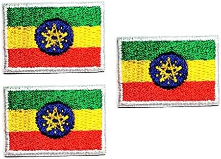 Наистина Мини-набор от флагове Етиопия. Флаг Етиопия, Аксесоар Направи си сам железни Самозалепващи Етикети, Национален
