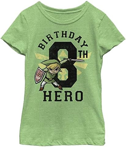 Тениска Nintendo гърлс Линк Birthday 8 за момичета