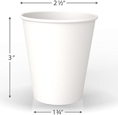 50 Опаковки, картонени чаши Кафе на до 6 унции - за Еднократна употреба кафени чаши – Малки Чаши за изплакване на устата са Малки бели