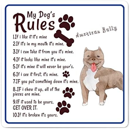 Alioyoit Правила на Кучето Ми е Забавно Куче-Метална Лидице Знак Знак За Поздрав домашни Кучета Ретро Метално Изкуство Ретро