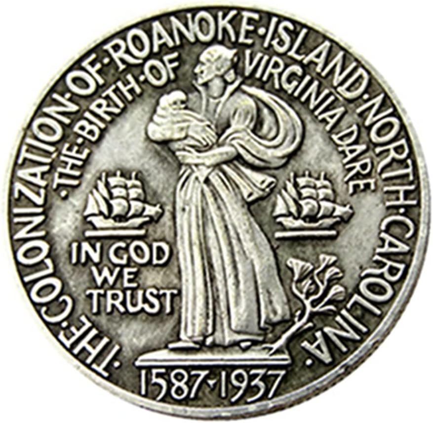 Възпоменателна Монета в Полдоллара САЩ 1937 г., Чуждестранна Копие, сребърно покритие