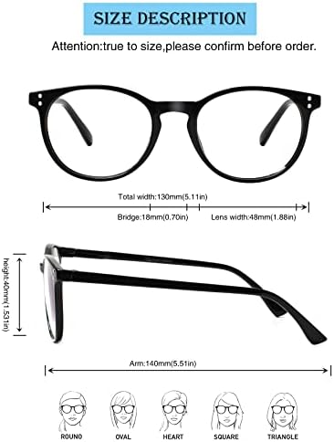 Компютърни Очила за Четене Kerecsen, 2 Опаковки, Блокиране на Синя Светлина, Очила за Четене със Защита От Пренапрежение на Очите,