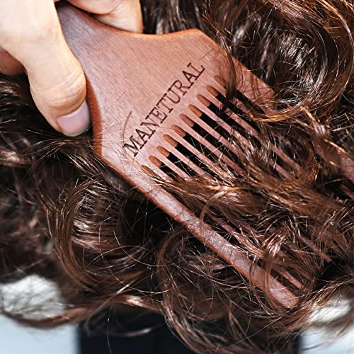 НАТУРАЛНА четка за оформяне на брада за мъже, Гребени за стягане на косата в африканския стил, Къдрава коса за африканските жени
