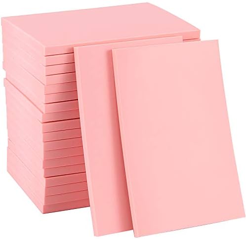 ZOENHOU 20 БР 4 x 6 Розови Гумени Блокове за Рязане, Заготовки за Релеф от Мека Гума, Заготовки за Балатум за вземане на Отпечатъци