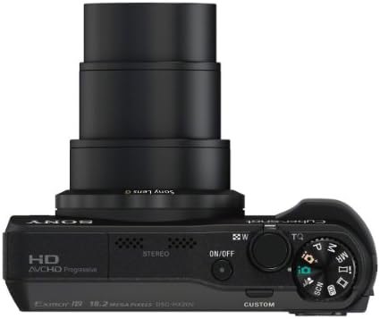 Цифров фотоапарат Sony Cyber-shot DSC-HX20V 18,2 Мегапиксела Exmor R CMOS с 20-кратно оптично увеличение, 3,0 инчов LCD дисплей (черен цвят)