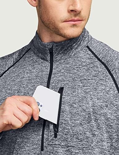 ATHLIO 3 Опаковки на мъжките спортни блузи с дълъг ръкав - бързо съхнещи, със защита от ултравиолетови лъчи и слънцето, както