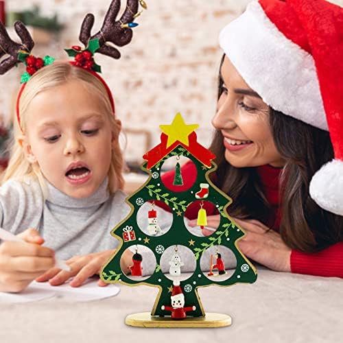Коледна Украса На Коледна Елха Дядо Коледа, Снежен Човек Дървени Орнаменти Са Подходящи За Плот На Прозореца На Коридора Коледна Украса