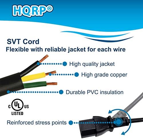 10-подножието на захранващия кабел за променлив ток HQRP, съвместими с телевизори на LG LF5600/ LF6000/ 32LF5600/ 42LF5600/50LF6000/55LF6000