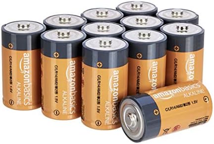 Универсални алкални батерии Basics, 12 опаковки C Cell, срок на годност 5 години, лесно открываемая ценна опаковка и 20 опаковки на