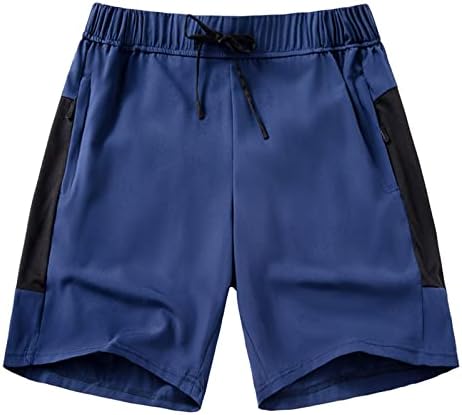 BEUU Мъжки Спортни къси Панталони за Спорт в стил Мозайка с Цветен Блок, Еластичен Колан на съвсем малък, Спортни Спортни