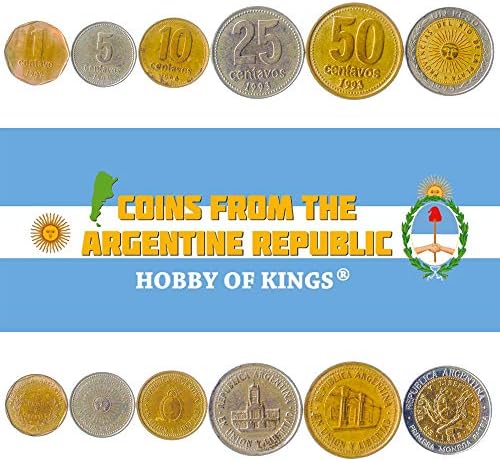 4 Монети от Аржентина | Колекция от Аржентински монети 1 2 5 10 песо | В обращение 2017-2020 | Jacaranda | Jacaranda | Caldenia