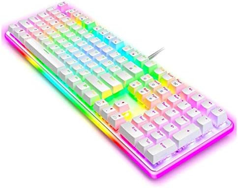 Детска клавиатура линейно действие и комбинирана мишката, led клавиатура с преливащи се светлини и 104 клавишите на Компютърната
