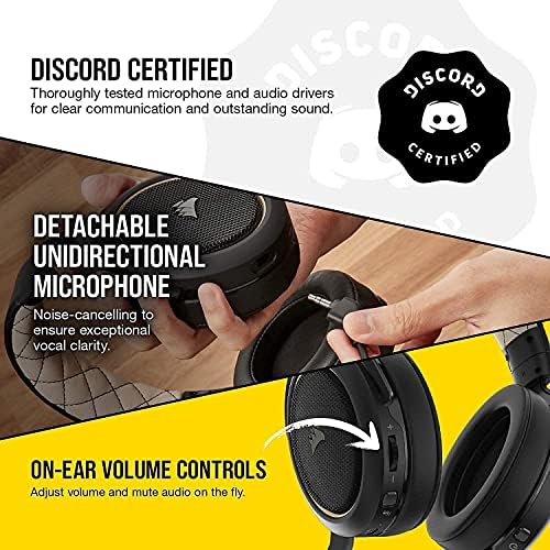 Безжична детска слушалки Corsair HS70 PRO — Крем (обновена)
